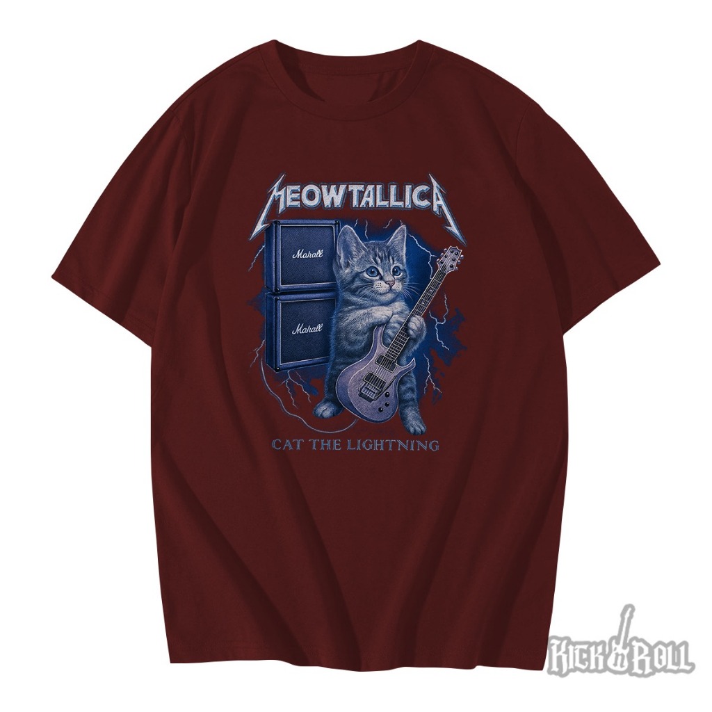 Camisa Camiseta Meowtallica Cat | Shopee Brasil