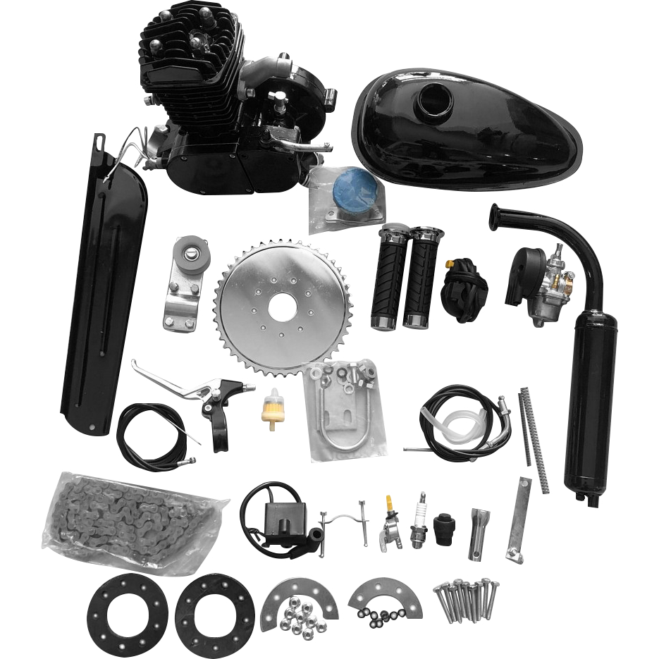 Kit Completo Motor de Bike Bicicleta 80cc Gasolina Tanque Corrente Manoplas