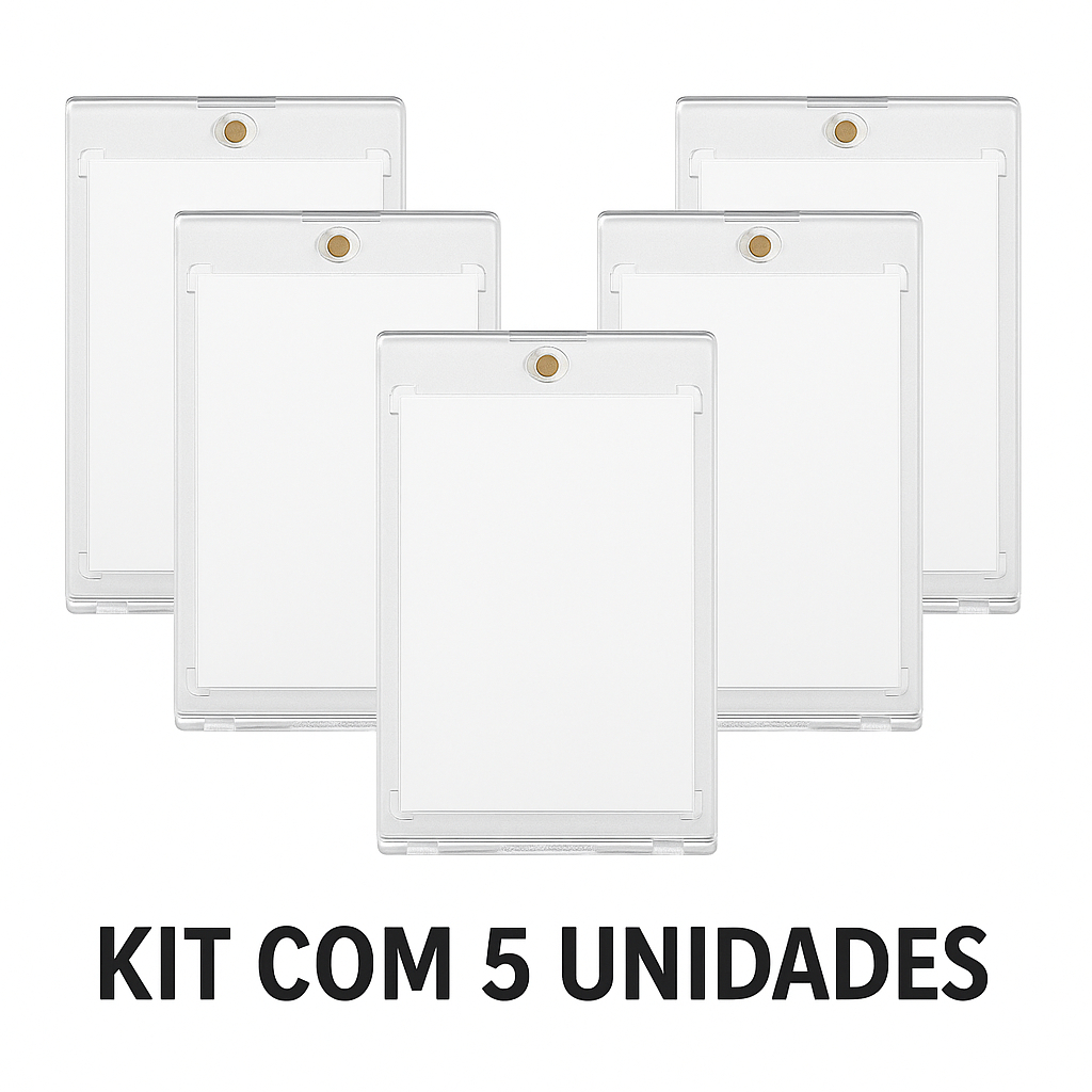 Kit com 5 Toploaders Magneticos Pokémon