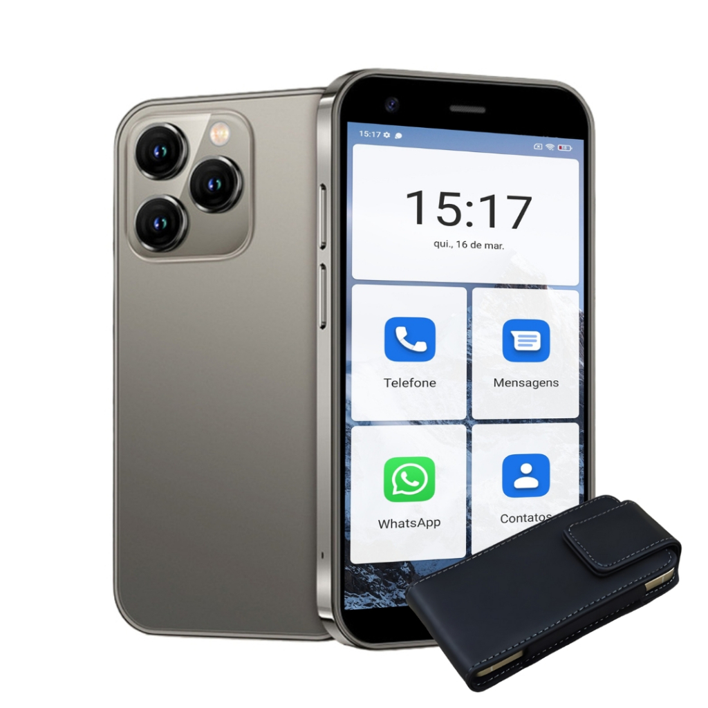 Mini Smartphone Simplficado para Idosos 16GB/2GB RAM - Facil utilização ...