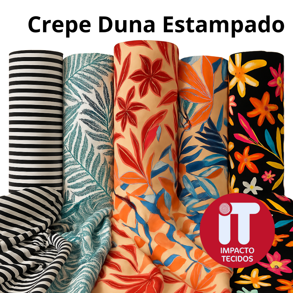 Tecido Crepe Duna Estampado 1mt x 1,46 | Shopee Brasil
