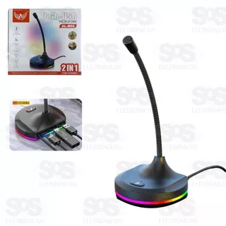 Microfone Gamer de Mesa com HUB USB AL-M66 - Oriente