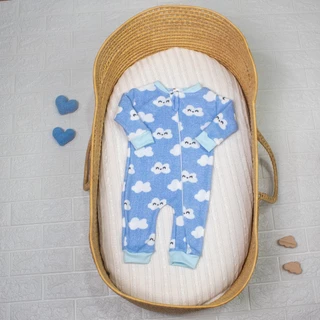 Macacão Em Fleece Peluciado Com Ziper Central Bebê Menino Para Dias Frios Roupa Inverno Confortavel em Oferta na Shopee