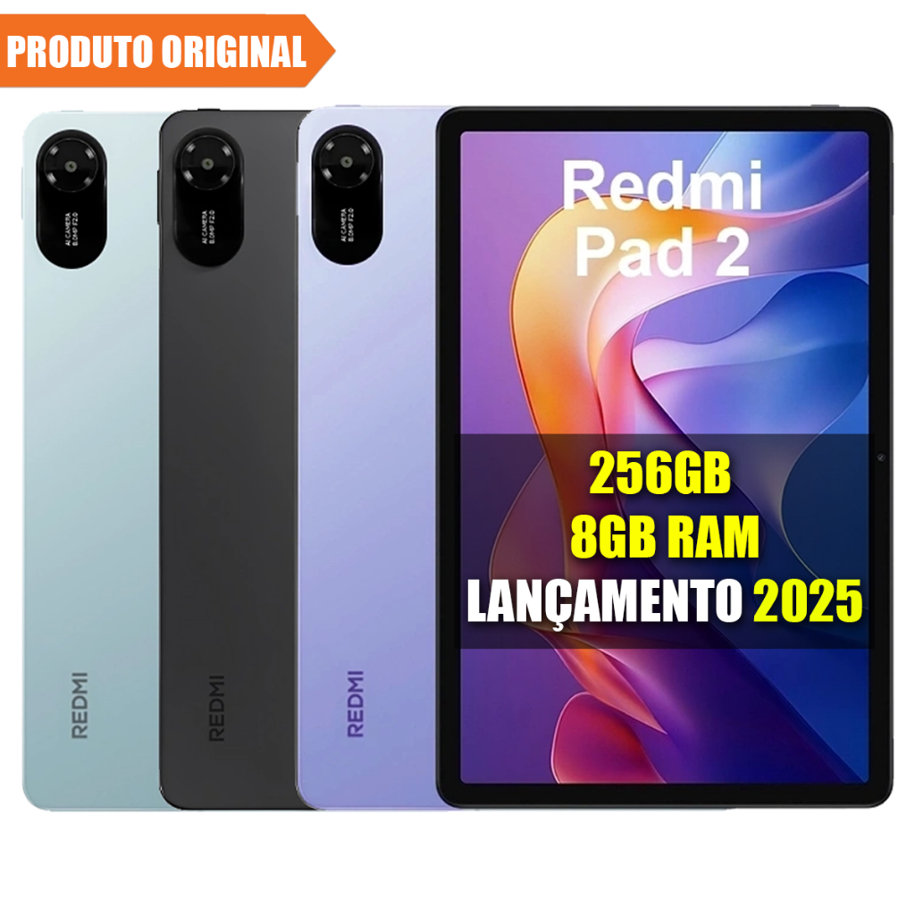Tablet Xiaomi REDMI PAD 2 256GB 8RAM Versão GLOBAL - Lançamento