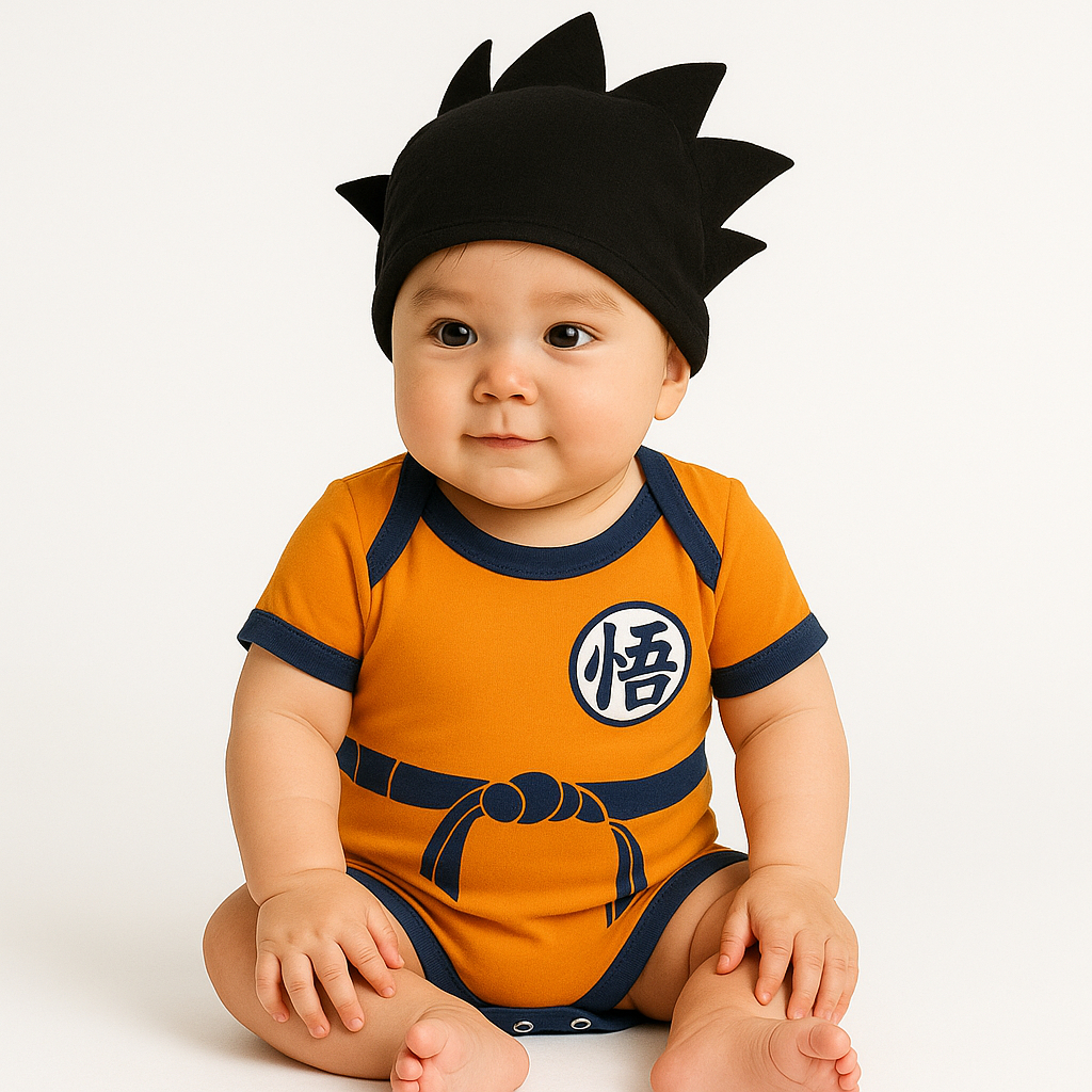 Body Bebê Infantil Mêsversário Temático Dragon Ball Super Confortável ...