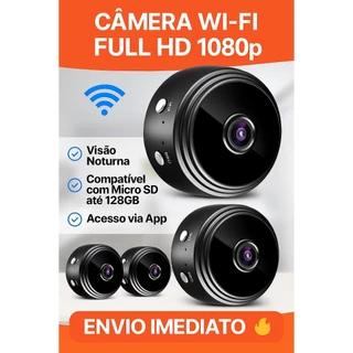 Mini Camera A9 HD com visão noturna Wifi Câmera 1080P Sem Fio Vigilância Discreta em Oferta na Shopee