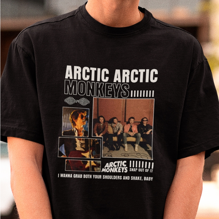 Camiseta Unissex Artista Artic Monkeys 100% Algodão Fio 30.1 - Preta ...