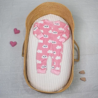 Macacão De Bebe Punho Em Malha Fechamento Em Zíper Para O Frio Do Inverno Pijama Tecido Soft Fleece em Oferta na Shopee