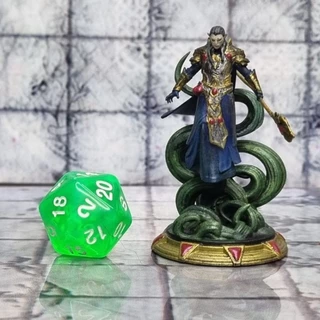Miniatura rpg pintada Elfo mago feiticeiro. Dungeons and Dragons.