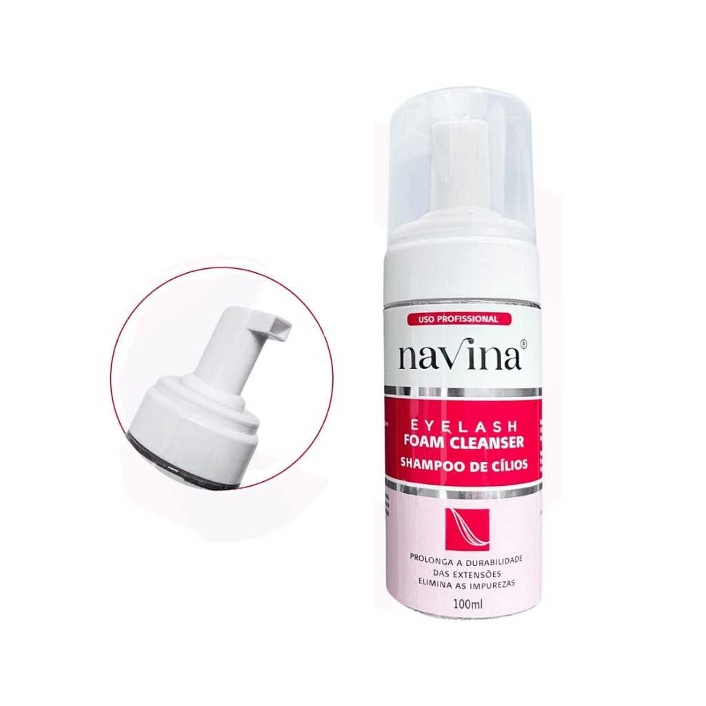 Espuma de limpeza para cílios - Navina - 100 ml e 50ml | Shopee Brasil