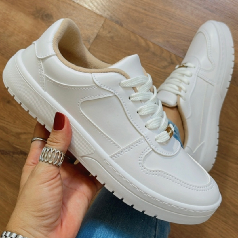 Tênis Branco Casual Feminino Moleca Original Lançamento | Shopee Brasil