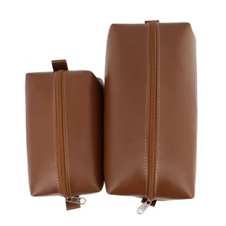 Kit 2 Bolsas Necessaire Organizadora Porta Objetos Estojo Viagem Maquiagem Unissex