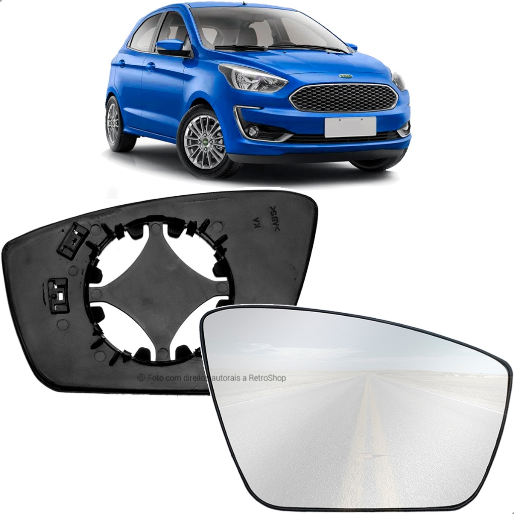 Lente Vidro Base Espelho Retrovisor Ford Ka 2015 2016 2017 2018 2019 ...