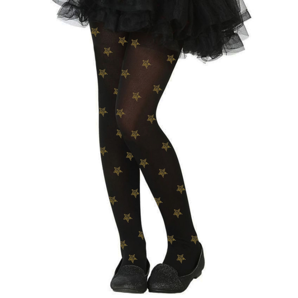Meia Calça Desenho Estrela Dourada - Infantil | Shopee Brasil