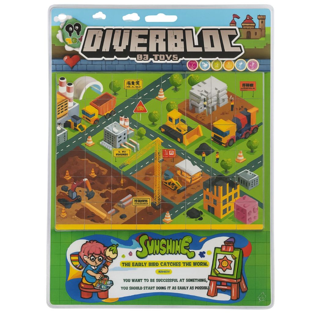 Diverbloc 99 Toys®, Brinquedo educativo, Montar, Peças, Cenário de ...