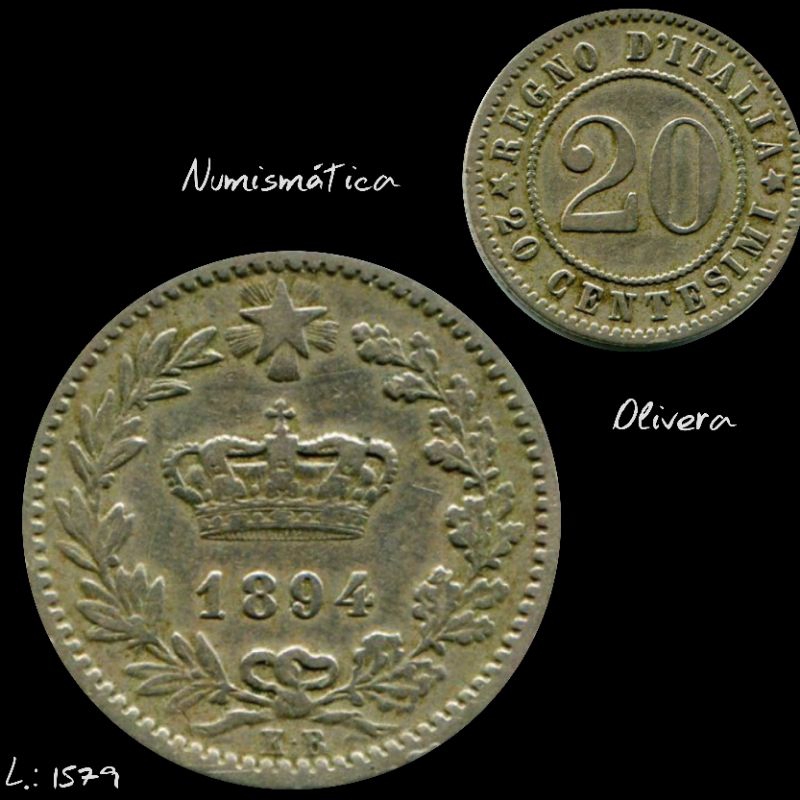 ITALIE 20 Centesimi 1894 Berlin fwo_474346 Monde
