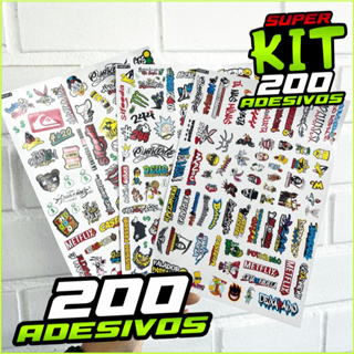 200 Adesivos para BIKE MOTO CAPACETE - Frases Motivacionais - Grau 244 Osascorte | Aprova D'Água