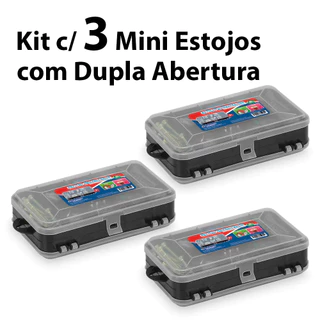 Estojo Organizador Duplo Caixa Ferramentas Parafusos Caixa para pesca anzóis e iscas Caixa para Aviamentos