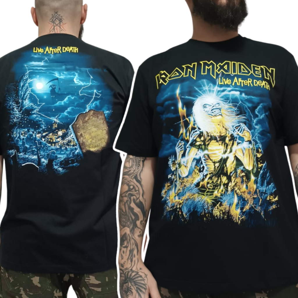 Camiseta Iron Maiden - Live After Death - Oficial Licenciado