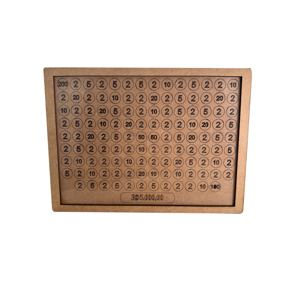 Desafio dos 5000 Reais Cofre Quadro de Economia em MDF Personalizado ...