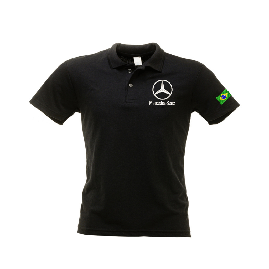 Mercedes-Benz × BRIEFING MS ボタンダウン ポロ L MS ドレス ボタンダウン 半袖ポロシャツ(半袖シャツ・ポロシャツ