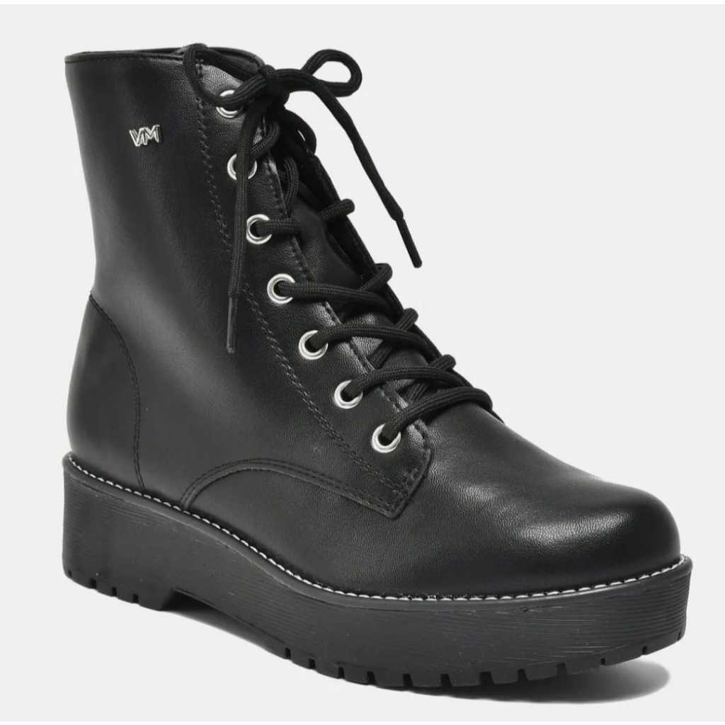 Bota Feminina Via Marte Coturno Preta 00400101 Coleção Nova Original ...