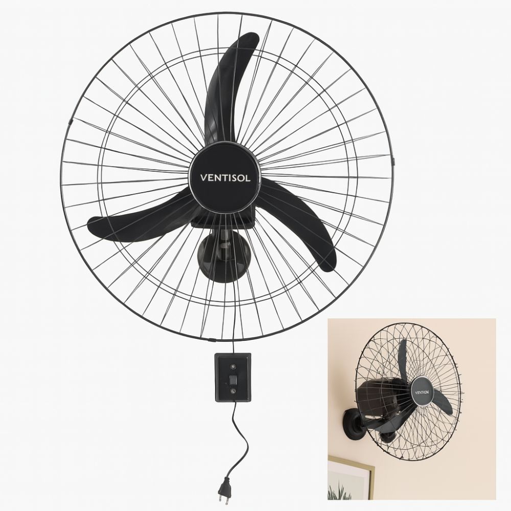 Ventilador de Parede Ventisol 60cm New Bivolt Silencioso Potente 3 Pás ...