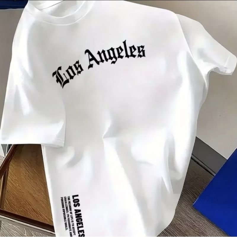 KIT 2 Camisa Estampada Los angeles Escrita 100% Algodão Premio