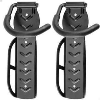 Kit 2 Gancho Suporte De Parede + Apoio Traseiro para Bike bicicleta de Pendurar Com Apoio de pneu Bicicletario