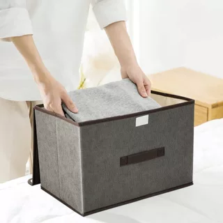 Caixas de armazenamento de tecido com tampa organizador de cesta dobrável grandes em Oferta na Shopee