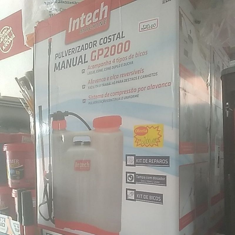 Pulverizador GP 2000 Manual Intech 4 bicos Original exelente | Shopee ...