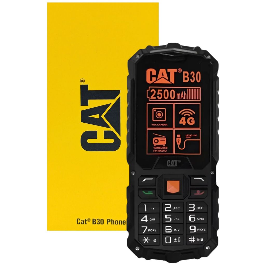 Celular Caterpillar B30 4G Tela 2.4" LCD Preto Resistente à Água Poeira e Quedas Dual Sim