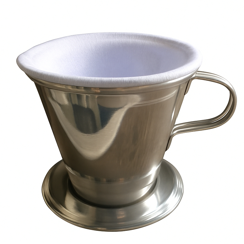 Mini Coador Porta Filtro Alumínio Café Compacto Caneca Copo Uso Diário ...