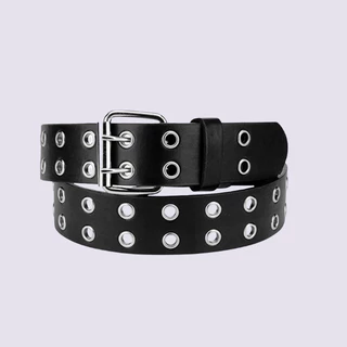 Cinto Y2K ilhós duplo unissex + brinde correntinha 40cm
