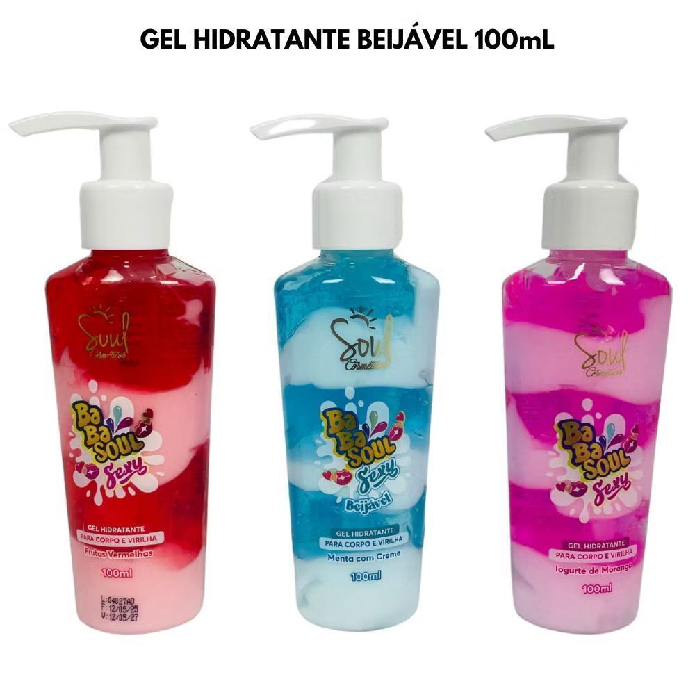 Gel Hidratante para Corpo e Virilha Beijável Soul Cosméticos 100ml ...