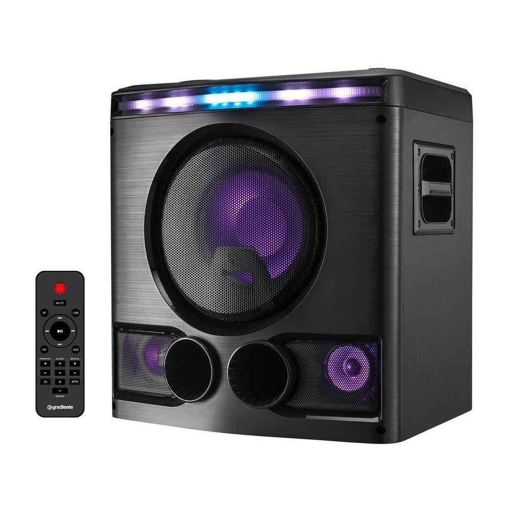 Mini System Bluetooth Power Box 300w Gms300 Gradiente Cor Preto ...