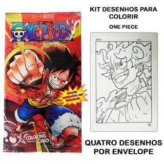 KIT ONE PIECE - DESENHOS PARA COLORIR E PINTAR em Oferta na Shopee