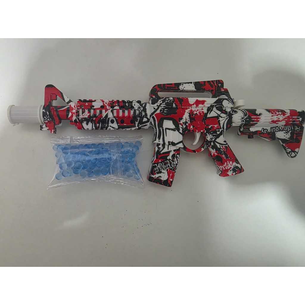 Arminha de Gel Manual Mini Gun com 100 Bolinhas de Gel