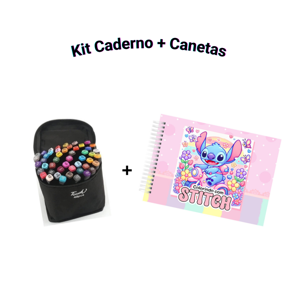 Kit Caderno de Desenho + Canetinhas para Pintura | Shopee Brasil
