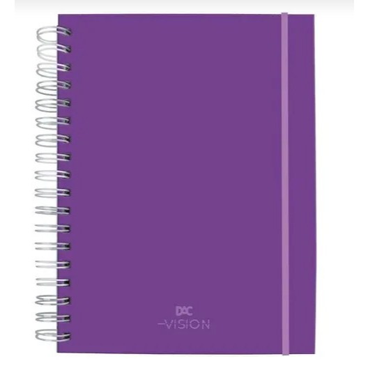 Caderno Dac Vision Roxo Universitário - Folhas reposicionáveis | Shopee ...