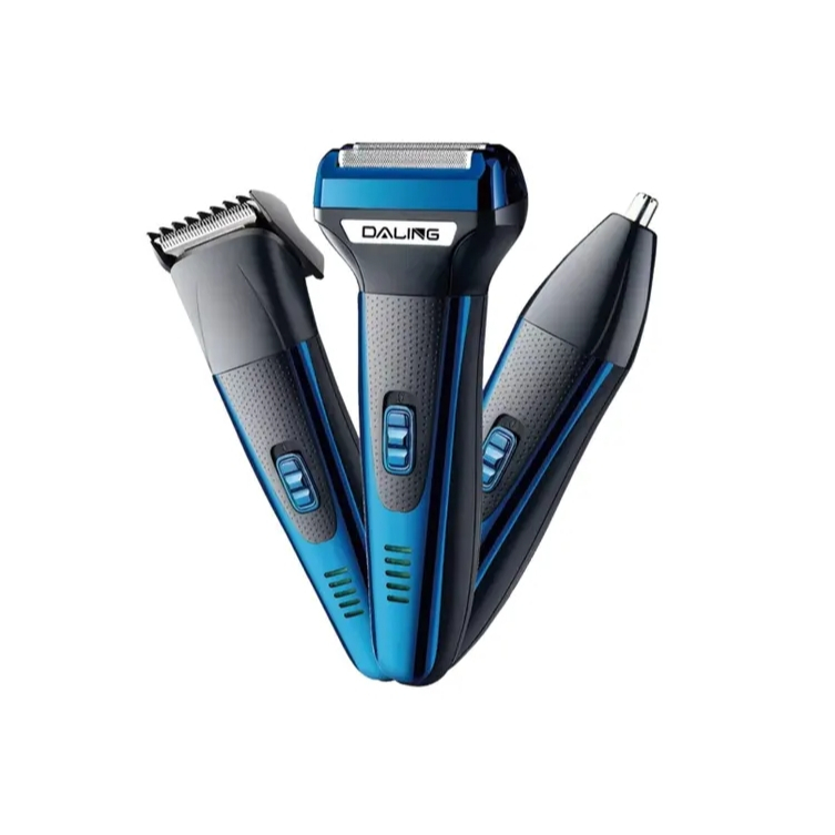 Barbeador Elétrico Aparador de pelos 3 em 1 Daling DL-9006 Recarregável