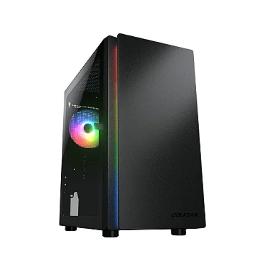 Gabinete gamer Cougar - Purity RGB Black - ARGB, Vidro temperado, MicroATX