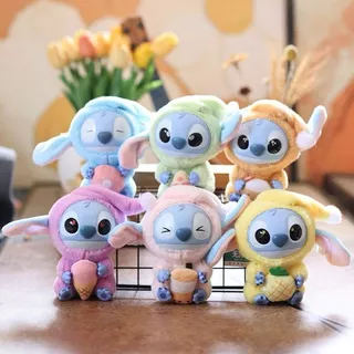 Brinquedos de Pelúcia da Stitch Caixa Surpresa Série Coma Antes de Dormir com Acessório de Pendente de Vinil
