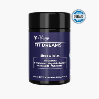 FitDreams® - Melatonina, Magnésio, L-Triptofano, B6 e B9 (MetilFolato) - 30 Cápsulas - 1 Unidade