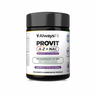 ProVit A-Z + NAC AlwaysFit | Multivitamínico Fórmula Metilada + Minerais Quelados + N-Acetilcisteína | 60 Cápsulas