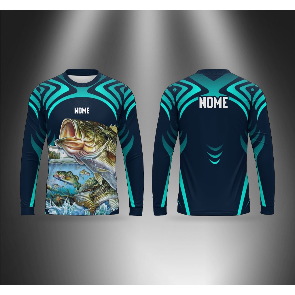 Blusa Camisa Camiseta de Pesca Personalizada com Seu NOME - 0010 ...