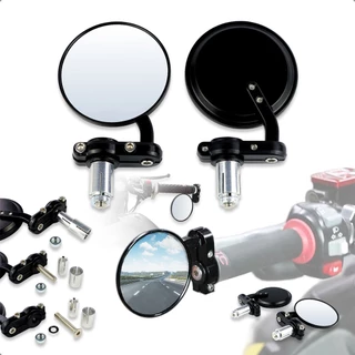 Retrovisor Kit completo Redondo Ajustável Custom Projeto para moto de 22mm Peso de guidão