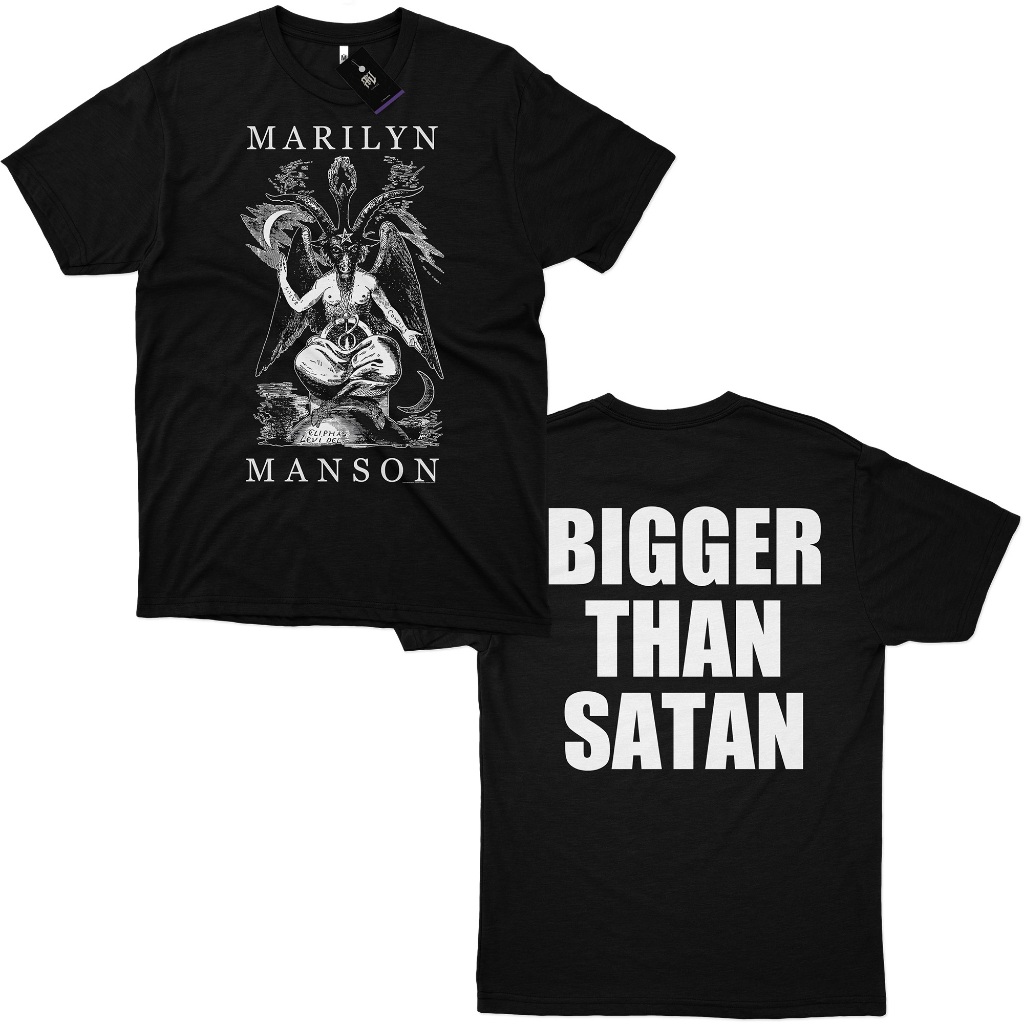 Camiseta Marilyn Manson Bigger Than Satan 100 Algodão Shopee Brasil