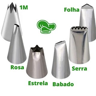 Jogo De Bicos De Confeitar Especiais - 6 Peças (Inox)