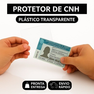 Capa CNH em Plástico Transparente - Protetor de Documento Compacto e Resistente